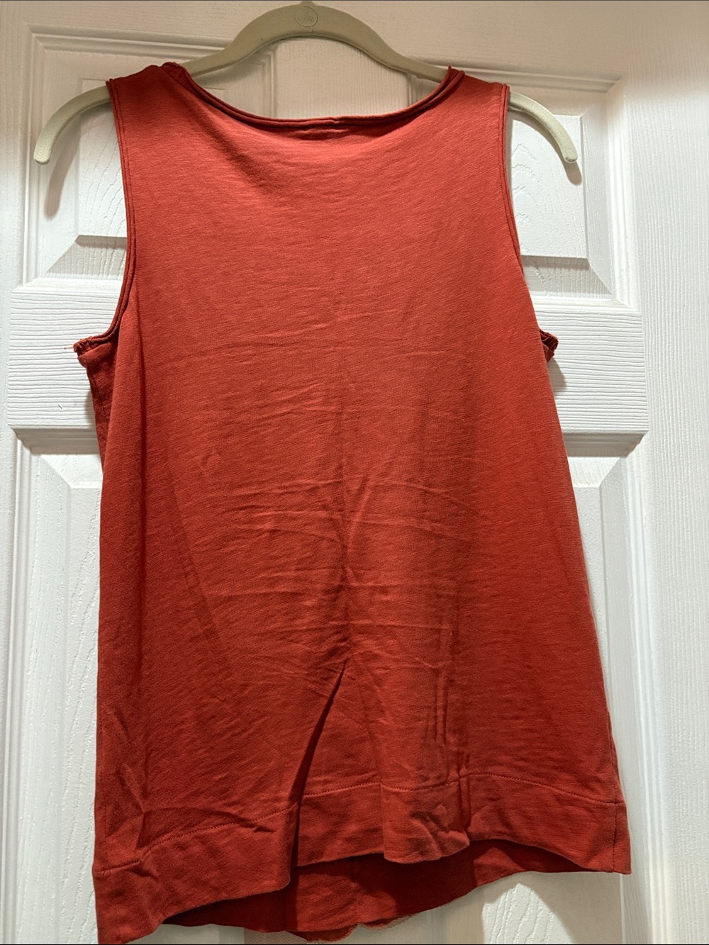 J. Crew Women's Rust Red Ruffle Front Tank - Picture 4 of 6